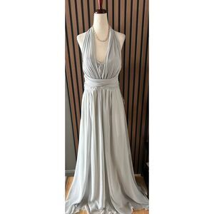 Bridy Gray maxi bridesmaid mother of the bride made of honor grey convertible dr
